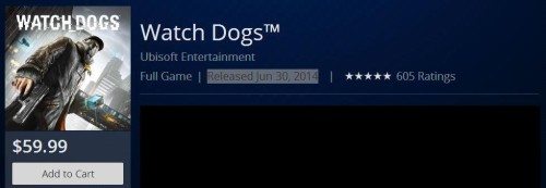 watch dogs playstation store