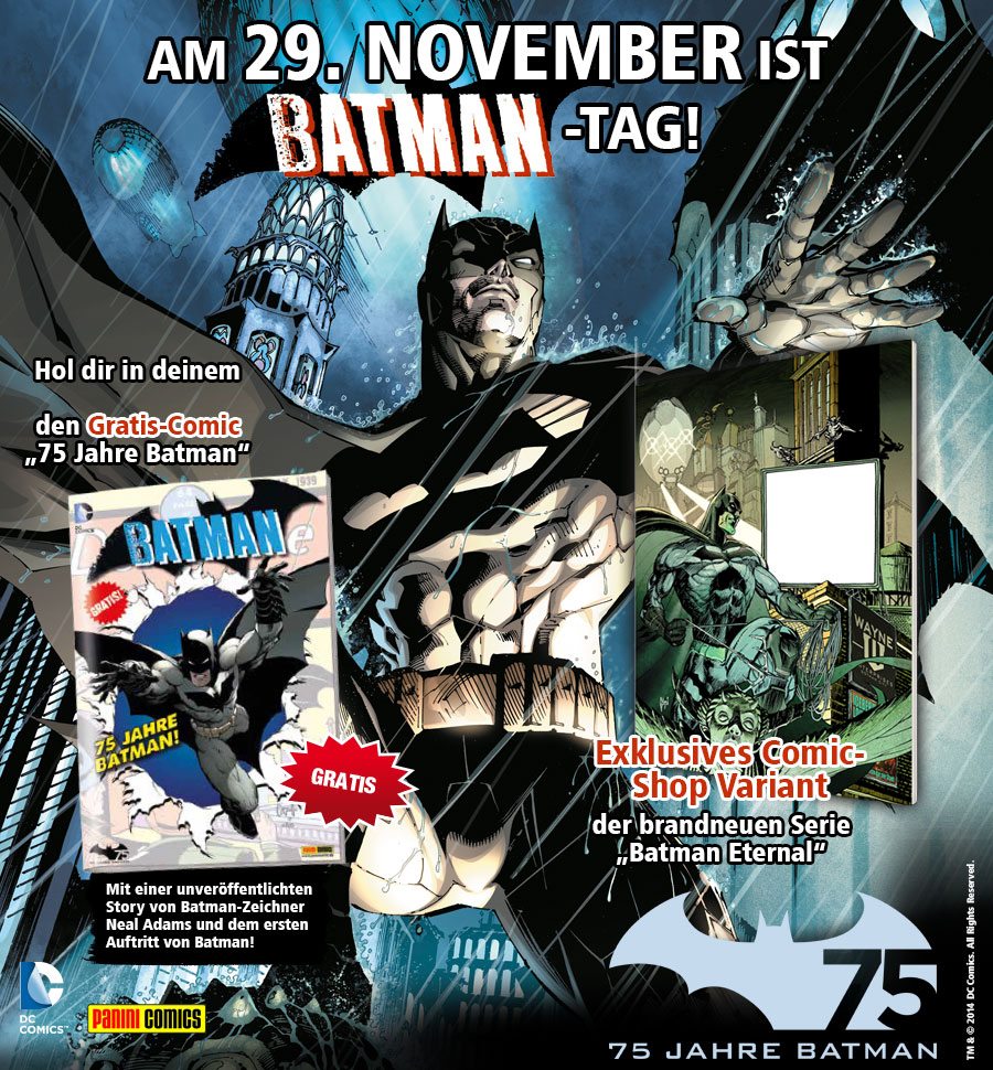 Panini Verlag deutsch Vom Batman Tag 2014 DC Gratis Comic Comics & Comic  Fanartikel LA1919121